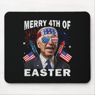 Rolig Joe Biden 4:e Juli Tröja Glad 4:e Påsken Musmatta