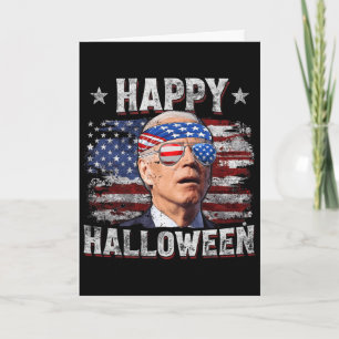 Rolig Joe Biden 4 juli Glad Halloween Amerika Kort