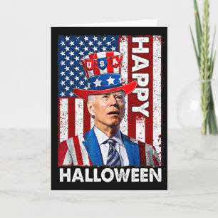 Rolig Joe Biden 4 juli Glad Halloween Amerikat Kort