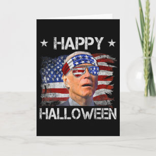 Rolig Joe Biden Fjärde 4:e Juli Glad Halloween Kort
