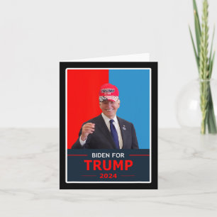 Rolig Joe Biden För Trump 2024 Val Slit En Tru Kort