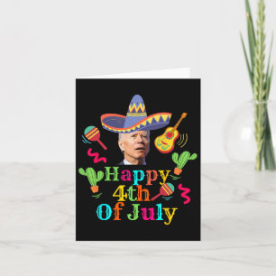 Rolig Joe Biden Glad 4:e Juli Överraskning Cinco D Kort
