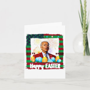 Rolig Joe Biden Glad Påsk Förvirrad 4:e Juli Kort