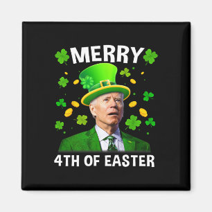 Rolig Joe Biden St Patricks Day Glad 4:e Påsk Magnet