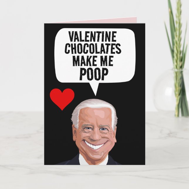 ROlig JOE BIDEN VALENTINSDAG POOP-KORT Kort (Framsida)