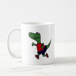 Rolig jogga Trex Dinosaur Kaffemugg