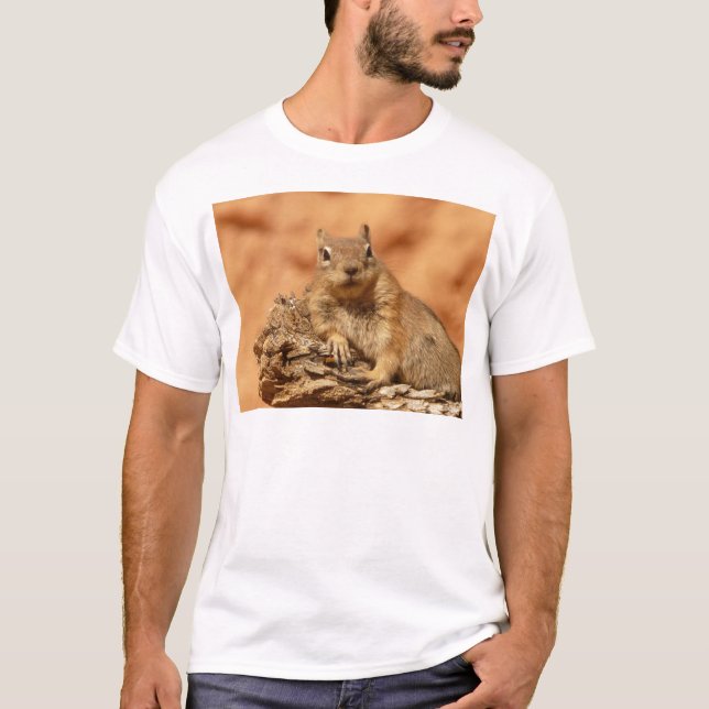 Rolig jordekorre som ljuger på en sten t-shirt (Framsida)