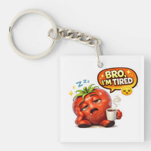 Rolig Jordgubbs "Bro Jag är Trött" Grafisk T-shirt