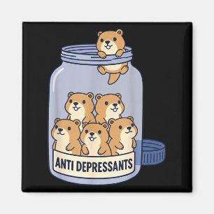 Rolig jorduggla antidepressant burk zoo pojkar fli magnet
