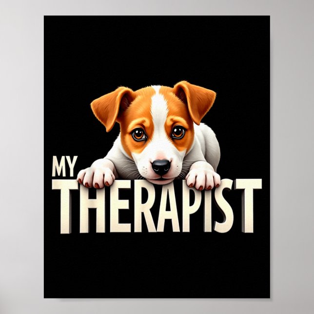 Rolig Jrt Valp Min Therast Jack Russell Terrier Hu Poster (Framsidan)
