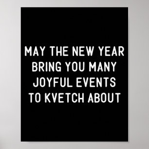 Rolig judisk nyårs Rosh Hashh Yiddish-citat säga Poster