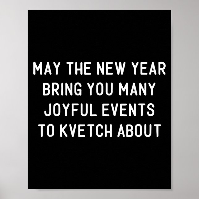 Rolig judisk nyårs Rosh Hashh Yiddish-citat säga Poster (Framsidan)