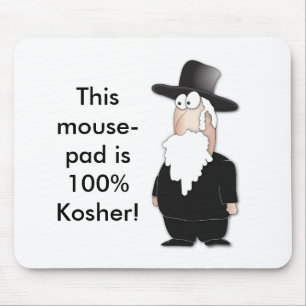 Rolig judisk rabbin - kall tecknad musmatta