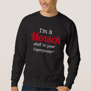 Rolig judisk sweatshirt - Jag är en mänsklig super