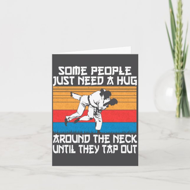 Rolig Judo Jiu Jitsu Kampsport Humor  Kort (Framsida)