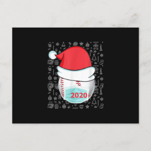 Rolig jul 2020 Baseball Santa hatt Helg Vykort