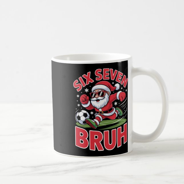 Rolig jul 67 Meme Bruh fotboll Tomte Xmas Paj Kaffemugg (Höger)