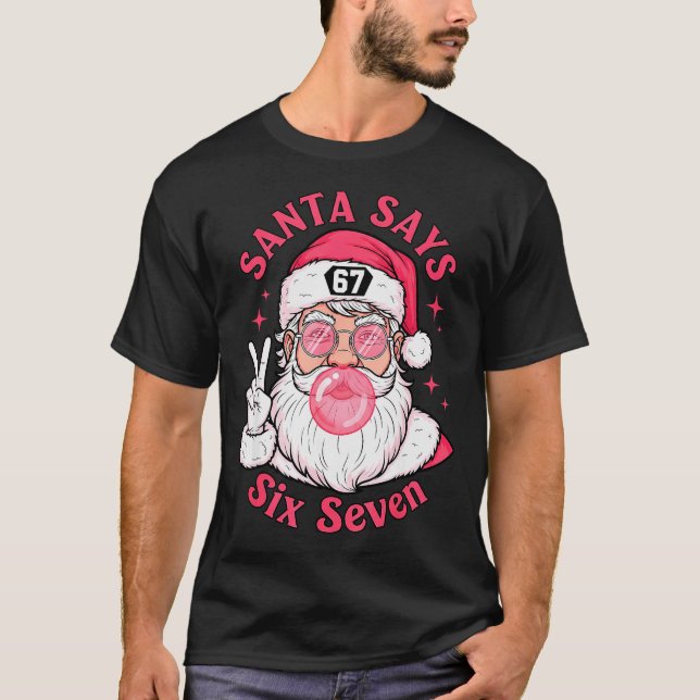 Rolig jul 67 Meme Hjärnrost Tomte Xmas T Shirt (Framsida)