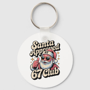 Rolig jul 67 meme - Retro Santa Godkänd 67  Nyckelring