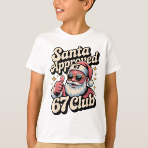 Rolig jul 67 meme - Retro Santa Godkänd 67 T Shirt