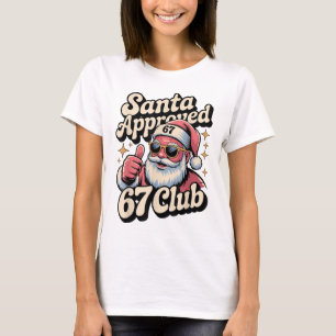 Rolig jul 67 meme - Retro Santa Godkänd 67 T Shirt