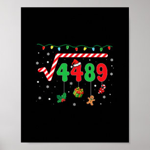 Rolig jul 6 7 Matematiklärare 67 Meme Kvadratrot Poster