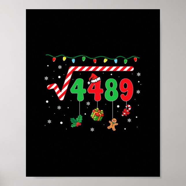 Rolig jul 6 7 Matematiklärare 67 Meme Kvadratrot Poster (Framsidan)