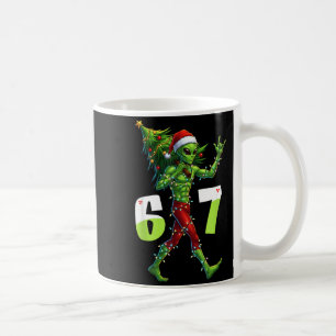 Rolig jul Alien Six Seven Meme 67 Tomtehatt Kaffemugg