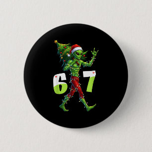 Rolig jul Alien Six Seven Meme 67 Tomtehatt  Knapp