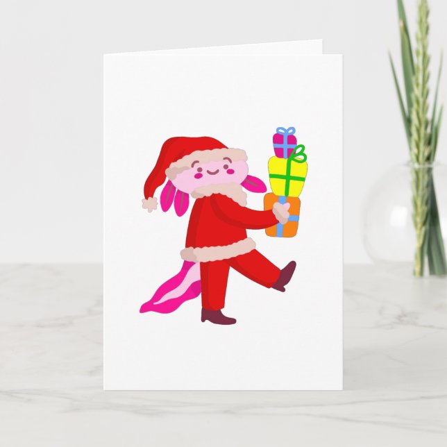 rolig jul axolotl tomte inbjudan (Framsida)
