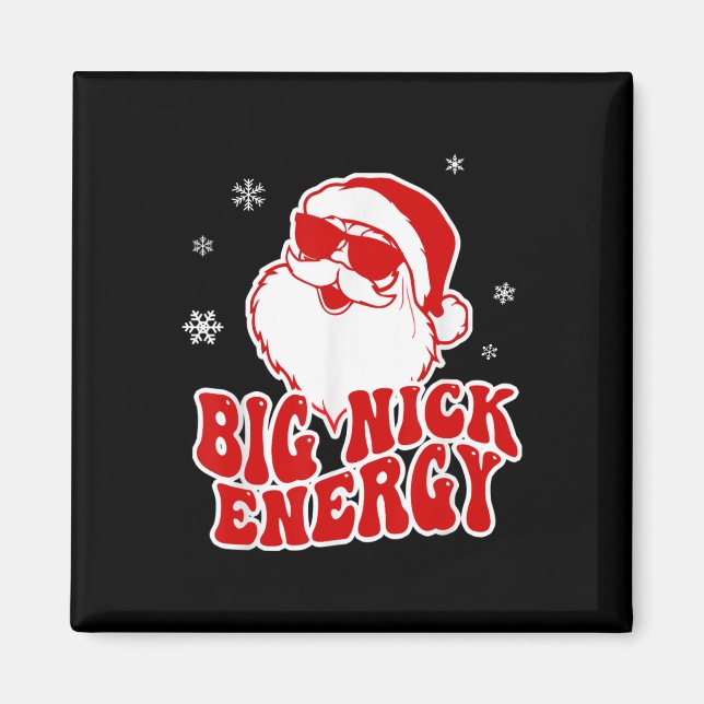 Rolig jul Big Nick Energy Tomte Busig Vuxen  Magnet (Framsidan)