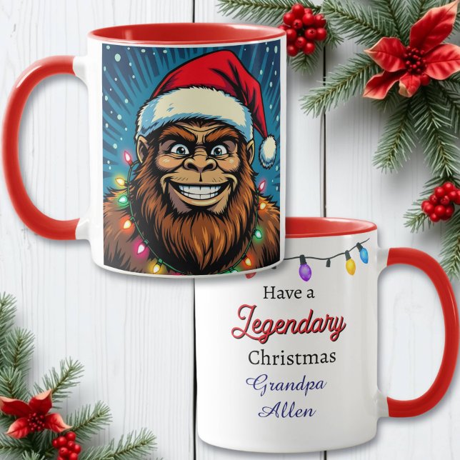 Rolig jul Bigfoot Personlig Mugg (Skapare uppladdad)