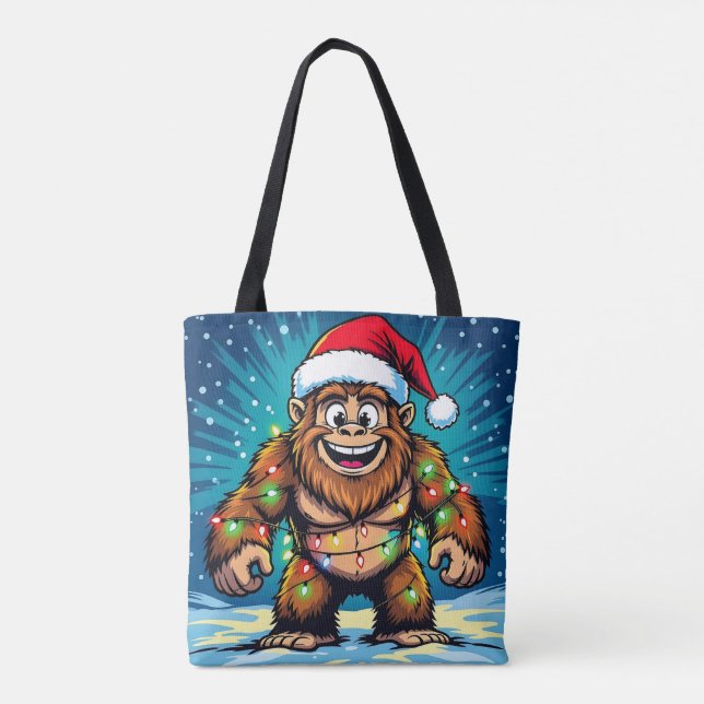 Rolig jul Bigfoot   Tygkasse (Baksida)