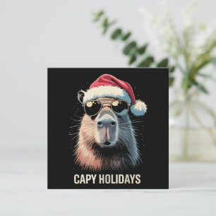 Rolig jul Capy Högtider Xmas Capybara Inbjudningar