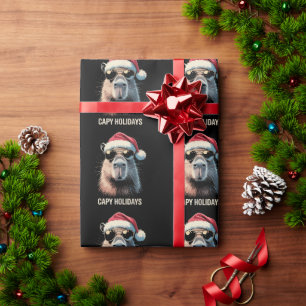 Rolig jul Capy Högtider Xmas Capybara Presentpapper