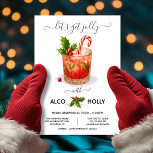 Rolig jul cocktailfest firande inbjudan