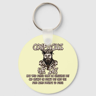 Rolig jul Confucius Nyckelring