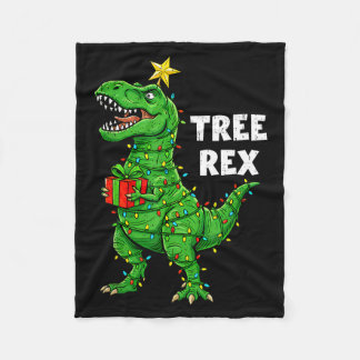 Rolig jul dinosaurieträd rex dino tomte jul fleecefilt