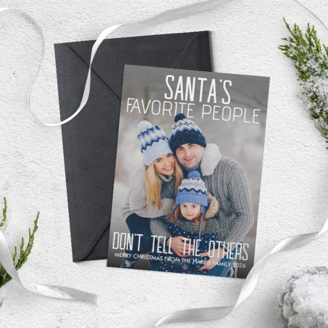 Rolig jul familjefoto Modern Julkort (funny holiday family photo christmas card)
