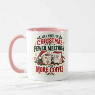 Rolig jul Färre möten Mer kaffe 11 oz Mugg