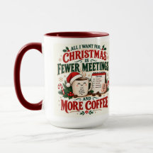 Rolig jul Färre möten Mer kaffe 15 oz Mugg