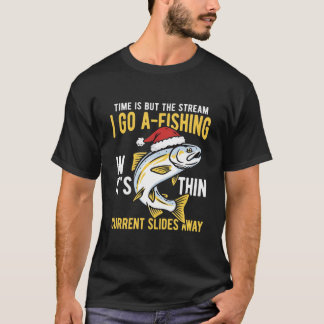 Rolig jul fiske jultomten fisk t shirt