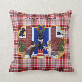 Rolig jul för personligLabrador Retriever Kudde