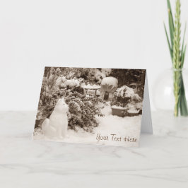 rolig jul för snöakita snögubbe helgkort