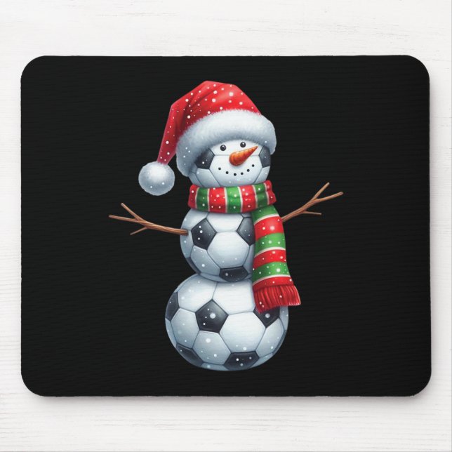 Rolig jul fotboll Bylls Snöman  Musmatta (Framsidan)