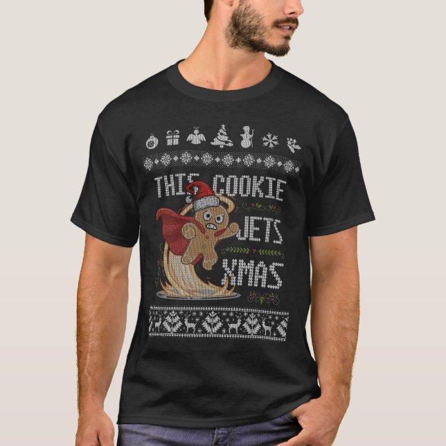 Rolig jul Gingerbread Superhjälte T-Shirt (Framsida)