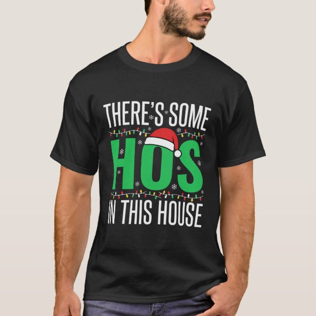 Rolig jul HOS I detta hus T Shirt (Framsida)