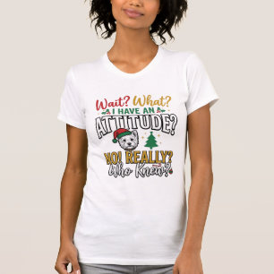 Rolig jul hund attityd Citat Vintage skjorta D T Shirt