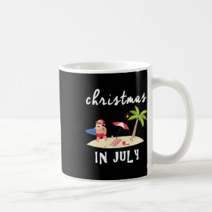 Rolig jul i juli med Santa surfing present till mi Kaffemugg
