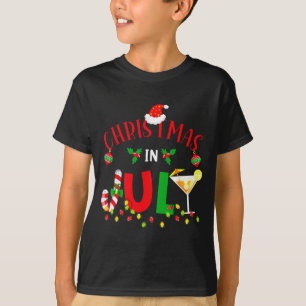 Rolig jul i juli sommar strand hawaiiansk jul t shirt